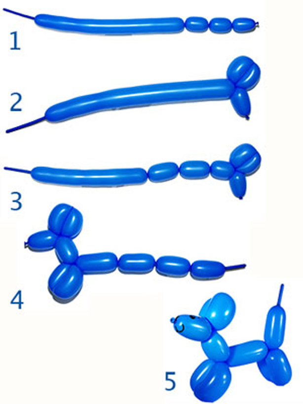 Как сделать из шарика собачку фото